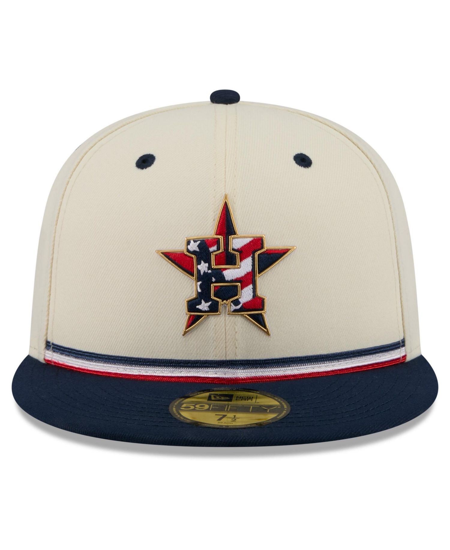 Men's Cream/Blue Houston Astros USA 250 Fourth of July 59FIFTY Fitted Hat