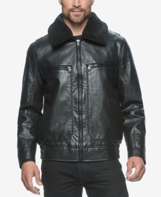 Marc New York - Big & Tall Amherst Faux-Leather Aviator Jacket