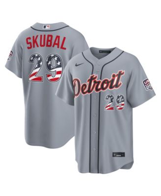 Men's Tarik Skubal Gray Detroit Tigers USA 250 Fourth of July Stadium Jersey