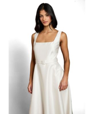 coast cocktail dresses Women's Petite 3D Corsage High Low Dress, Lemon