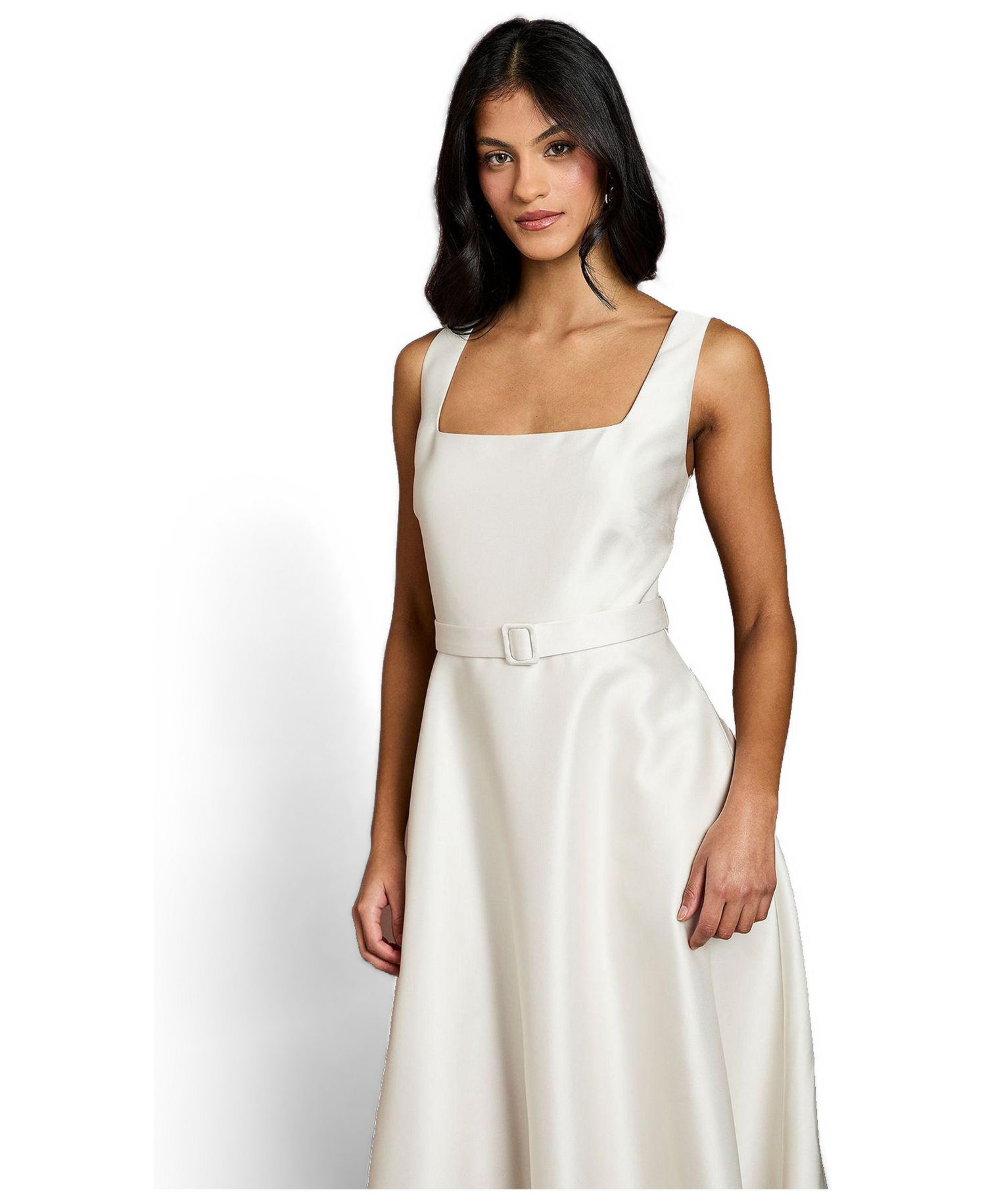 Women's Belted Midi Dress