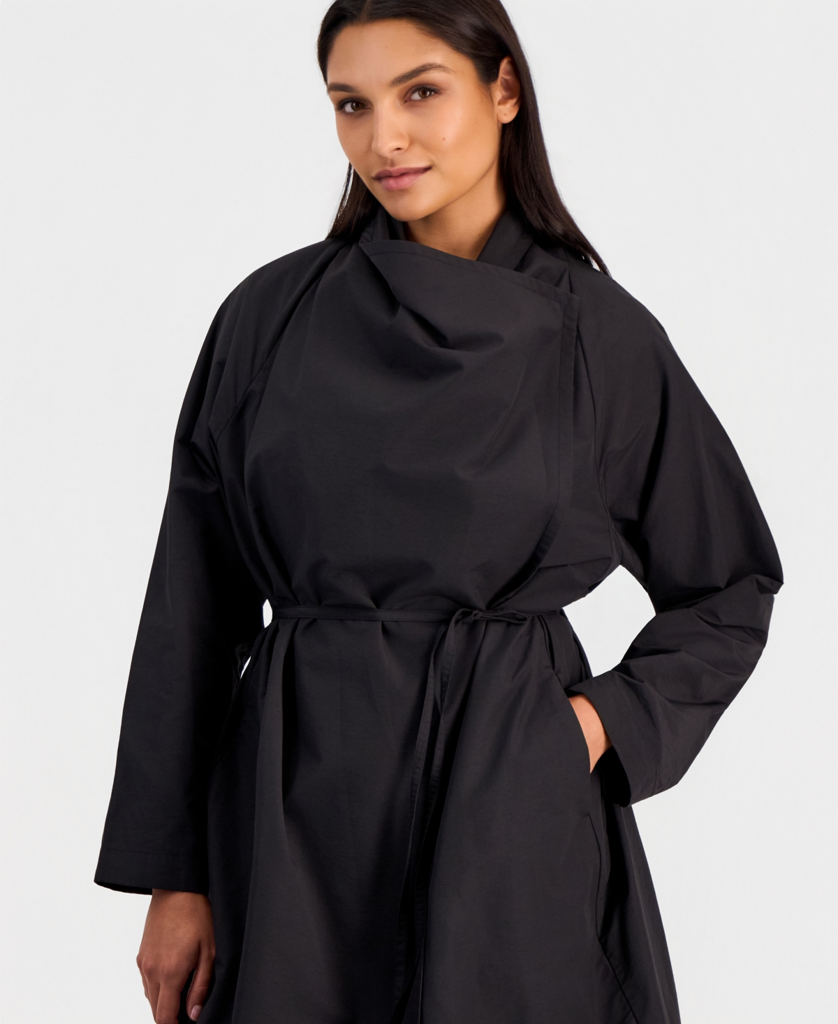 Eileen Fisher Women's High Neck Belted Coat