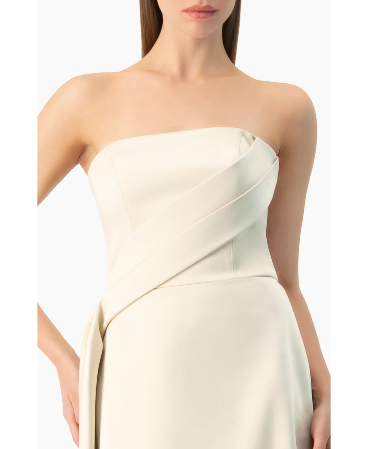 Women's Strapless Sculpted Drape Gown