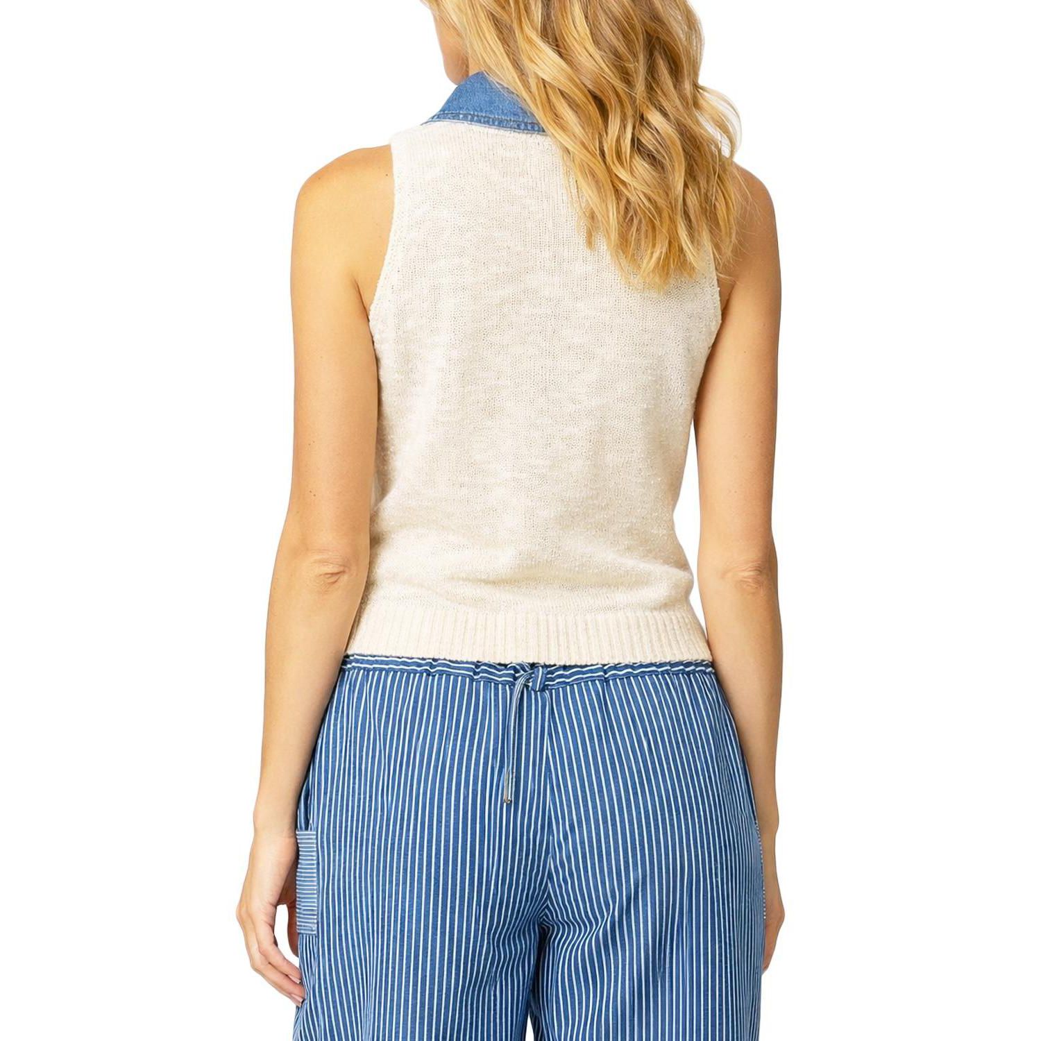 Women's Marlon Denim Collar Shell