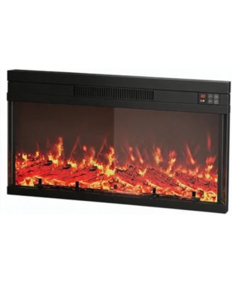 36" Electric Fireplace with Remote, Fireplace Insert for 67" TV Stand Fits TVs Up to 75", Overheating Protection, 8H Timer
