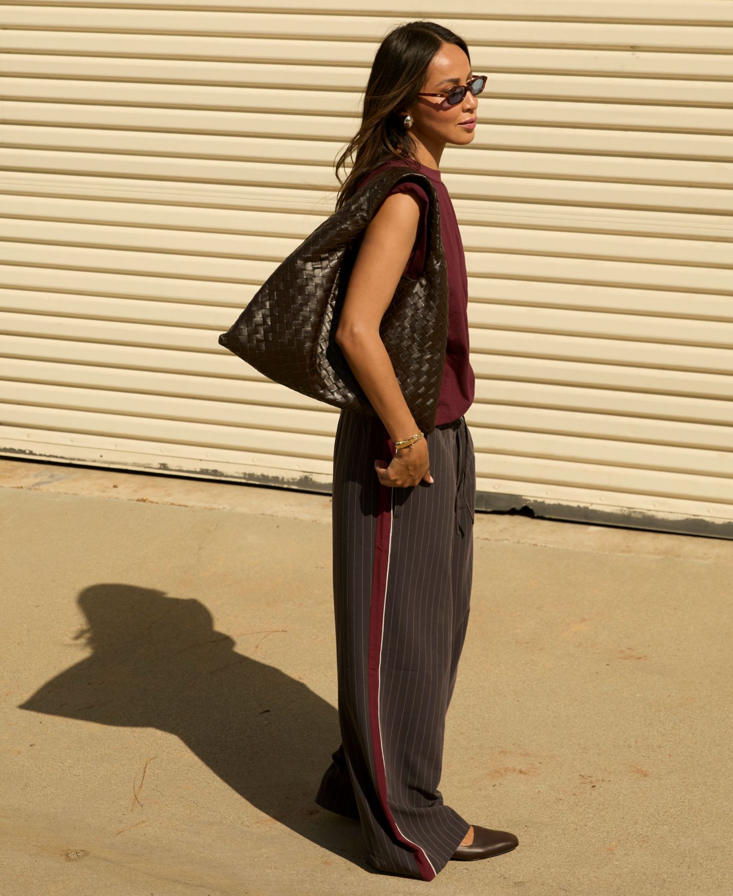 Juniors' Striped Drawstring Pants