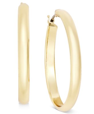 Charter Club - Gold-Tone Medium Band Hoop Earrings