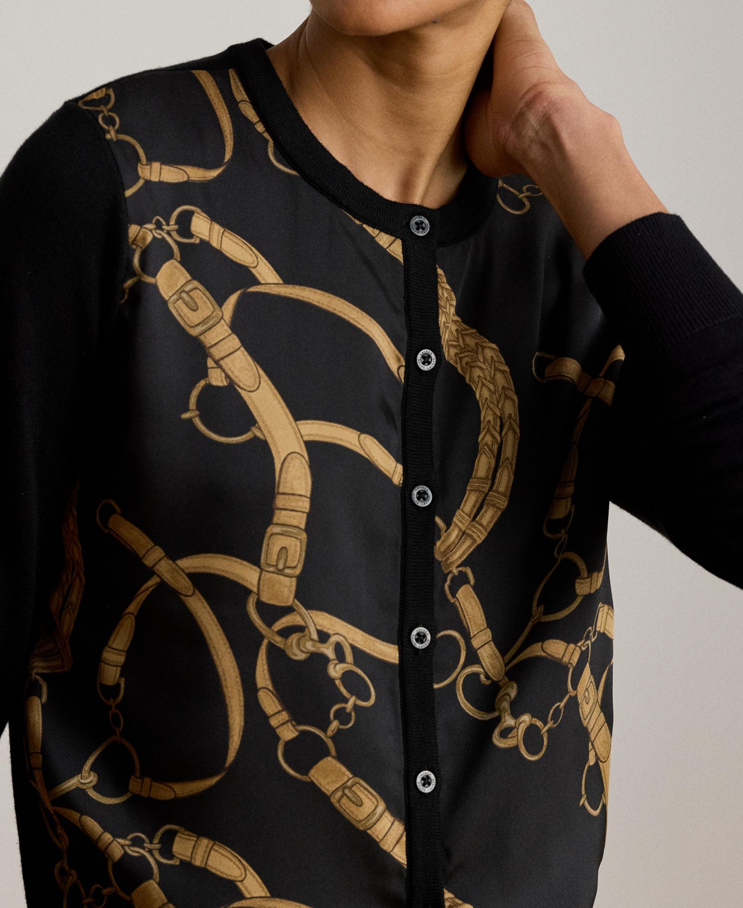 Women's Belting Print Cardigan