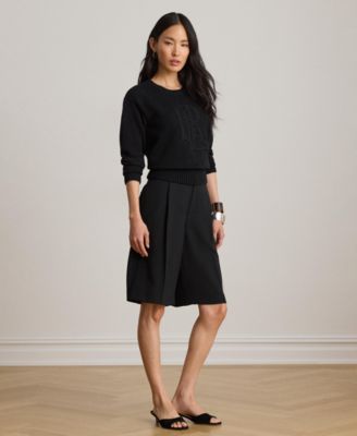 Women's High-Rise Double-Faced Bermuda Shorts