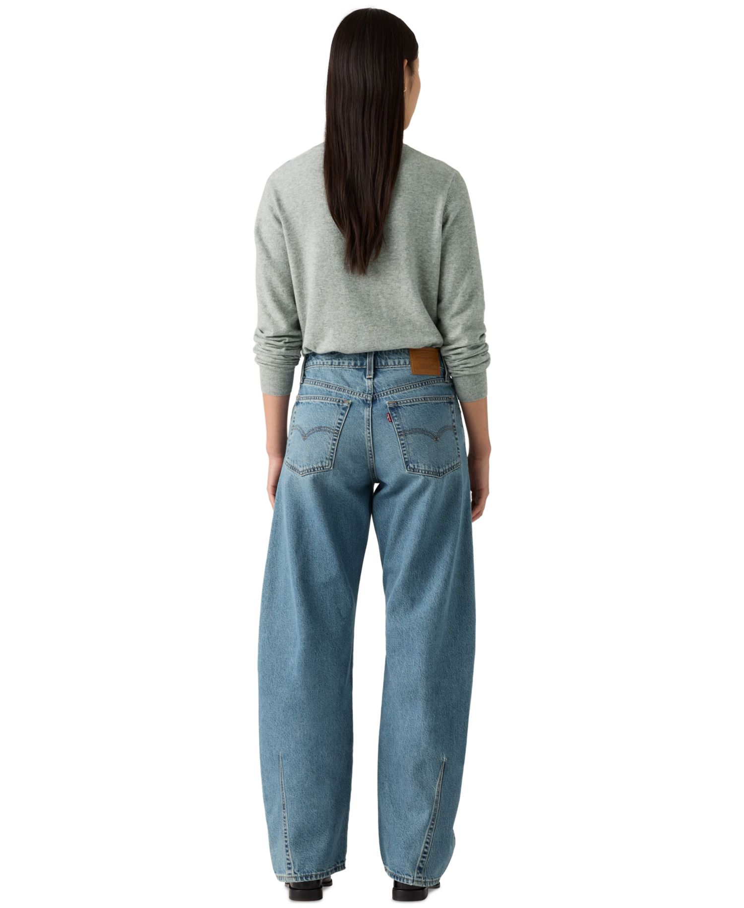 Premium Women's Baggy Dad Cotton Barrel-Leg Jeans