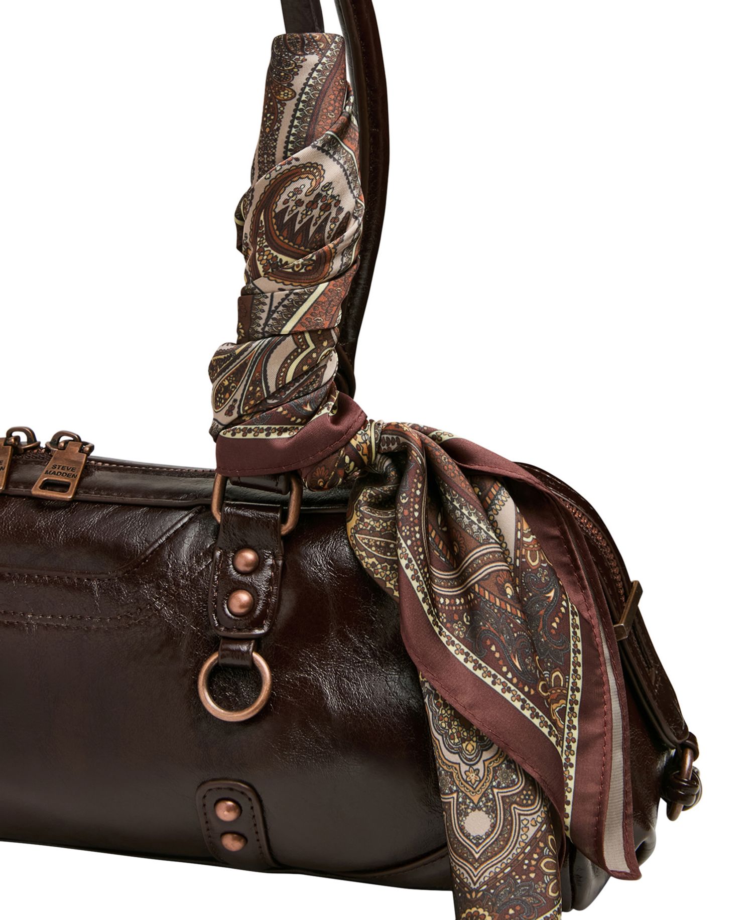 Cierra Medium Scarf Detail Large Shoulder Handbag
