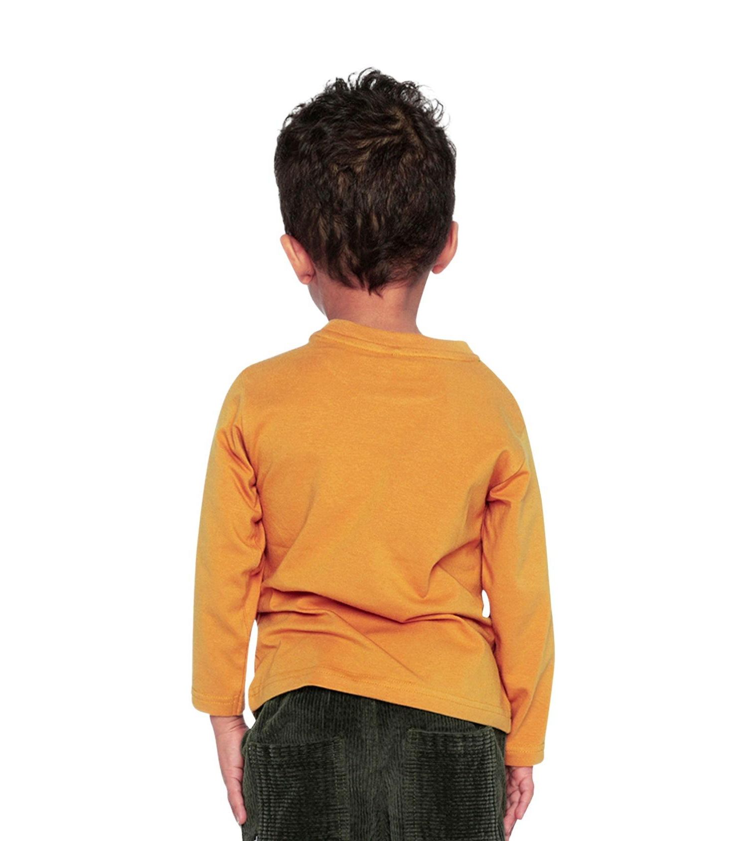 Little and Big Boy 6- 8 Long Sleeve Organic Cotton T-Shirt