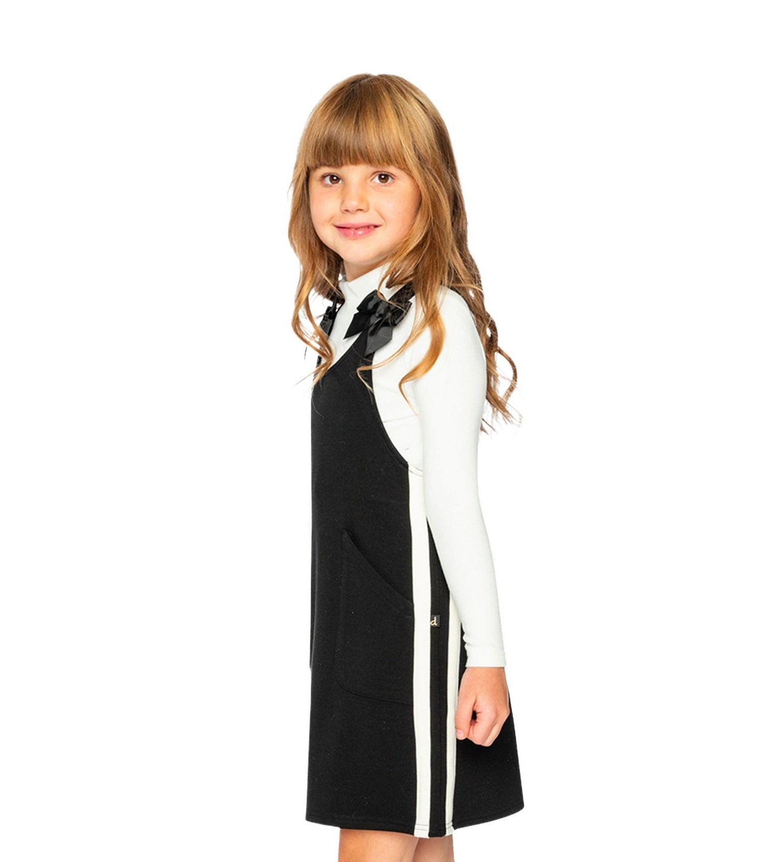 Big Girls 6-14 Brushed Rib Mock Neck Top