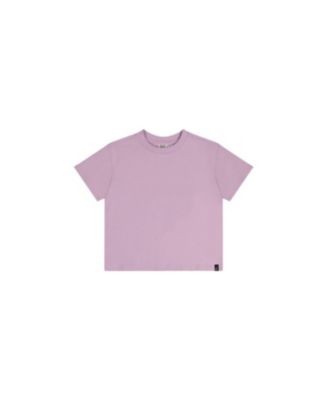 Big Girls 6-14 Heavy Jersey Wide Short Sleeve T-Shirt Mauve