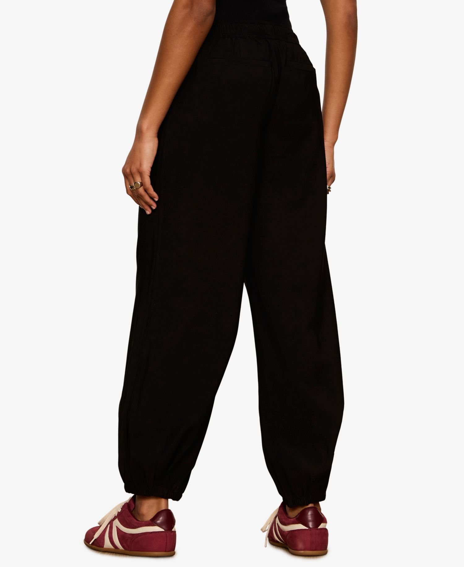 Petite Micro Wide-Leg Balloon Pants