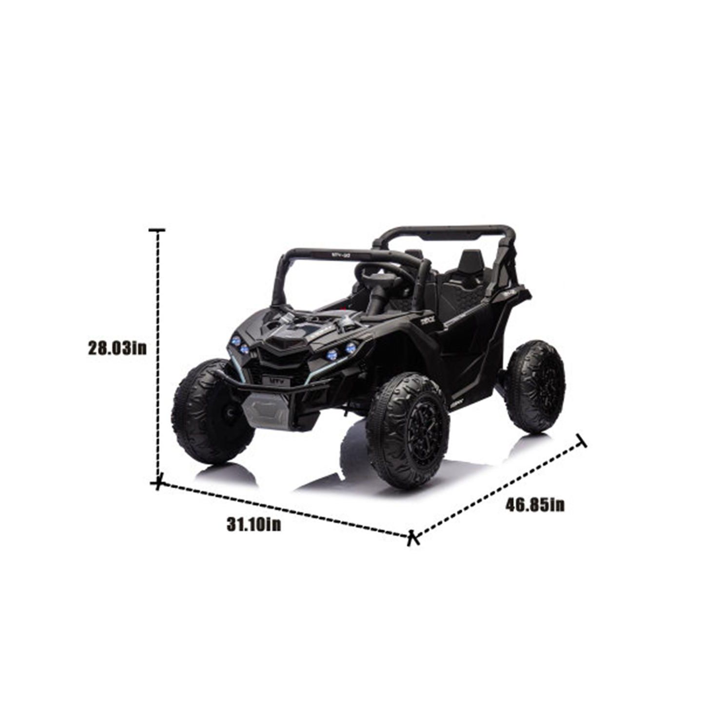 Детская игрушка YOBTOP 24V Kids Ride On UTV with Parent Remote Control, 2-Seater, Ages 3+, цвет: Чёрный — фото 4