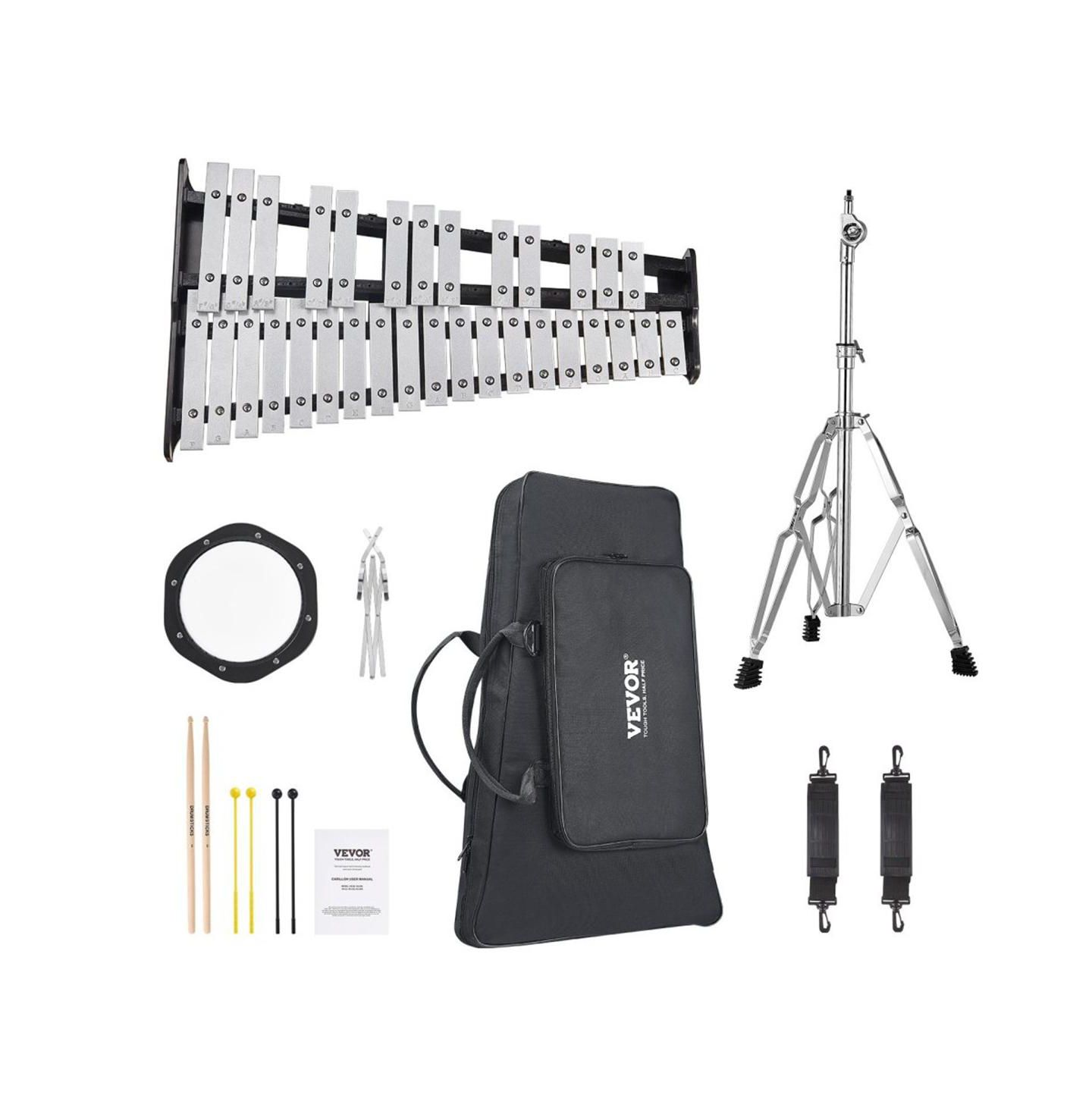 Детские игрушки YOBTOP 32-Note Professional Glockenspiel Xylophone Music Percussion Kit, Ages 5+ — фото 2