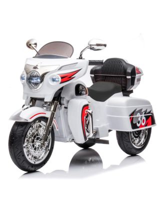 Kids Ride On Motorcycle 12V - LED Lights Electric Toy, Wireless Music, Storage Trunk, PU Seat, Forward and Reverse, Rechargeable, Ages 3-6