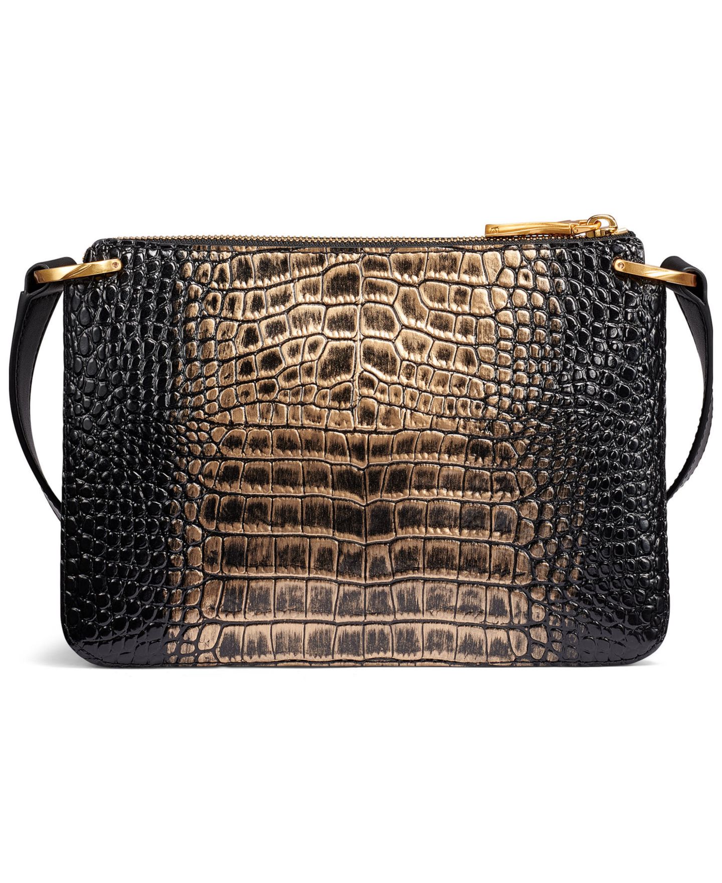 Женская сумка Donna Karan New York Glenwood Small Crossbody Handbag, цвет: Чёрный золотой — фото 2