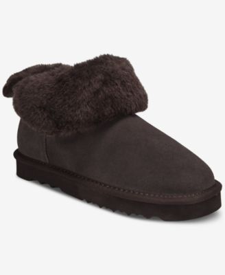 Torrii Fold Over Suede Wide-Calf Booties