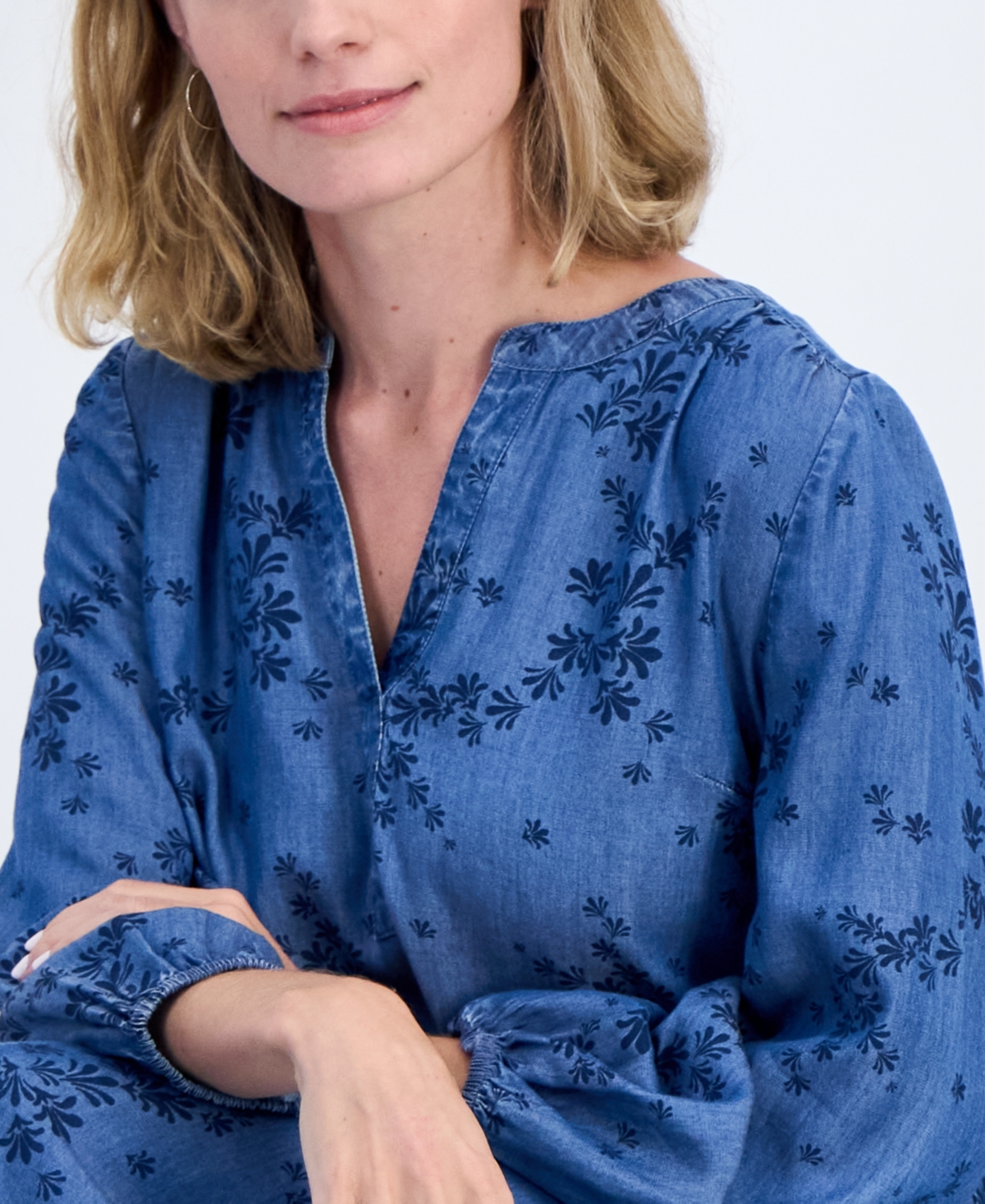 Style & Co Petite Floral-Print Popover Dress, Macy's Exclusive