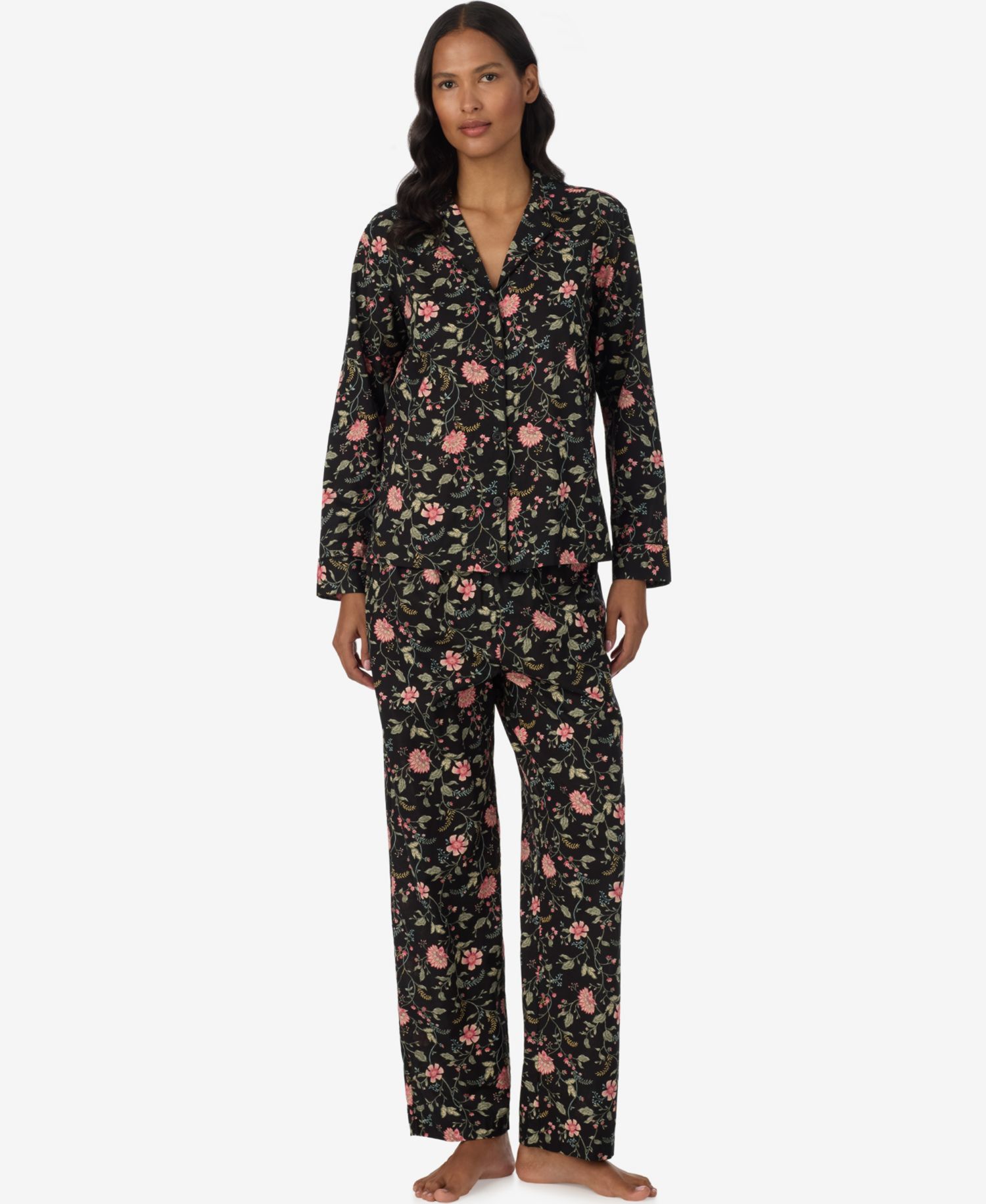 Women's Long-Sleeve Top & Drawstring Pants, 2-Piece Set