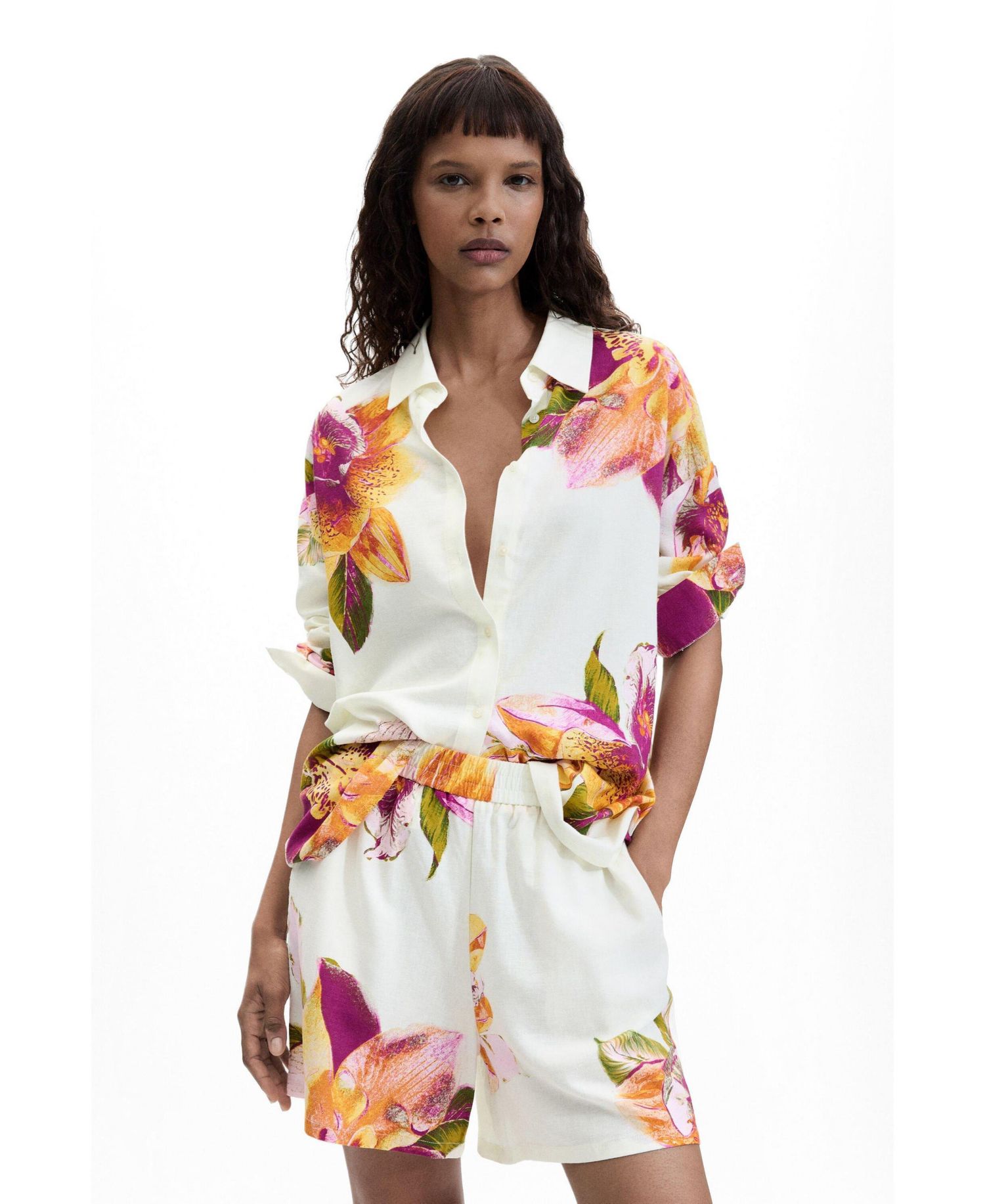 Women's Printed Flower Shorts
