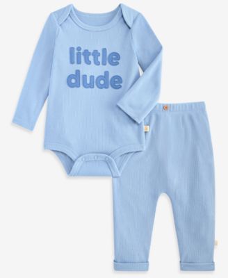 Baby Boys' 0M-24M Little Dude Bodysuit and Leggings, 2-Piece Set
