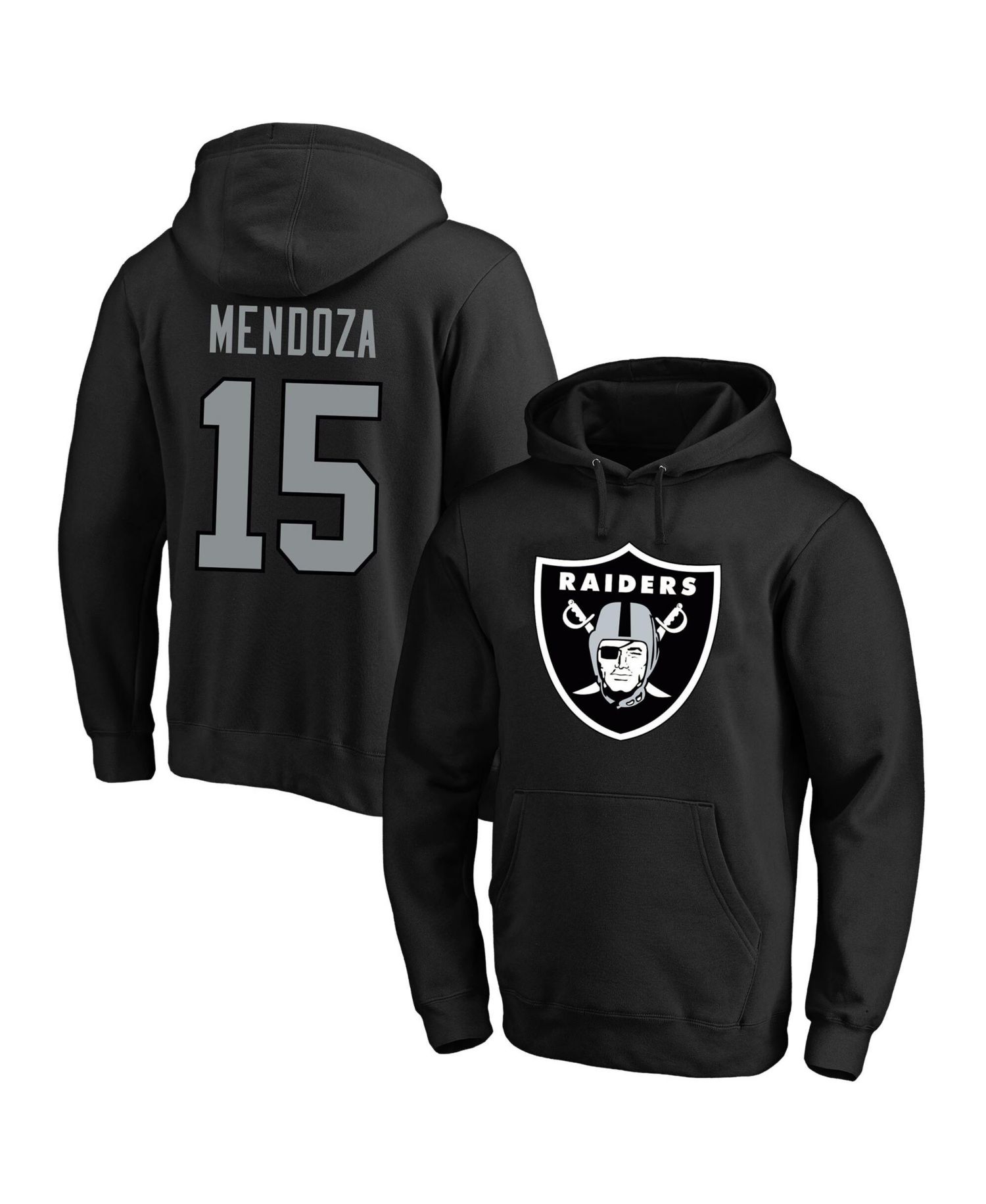 Men's Fernando Mendoza Black Las Vegas Raiders Big & Tall Name & Number Fleece Hoodie