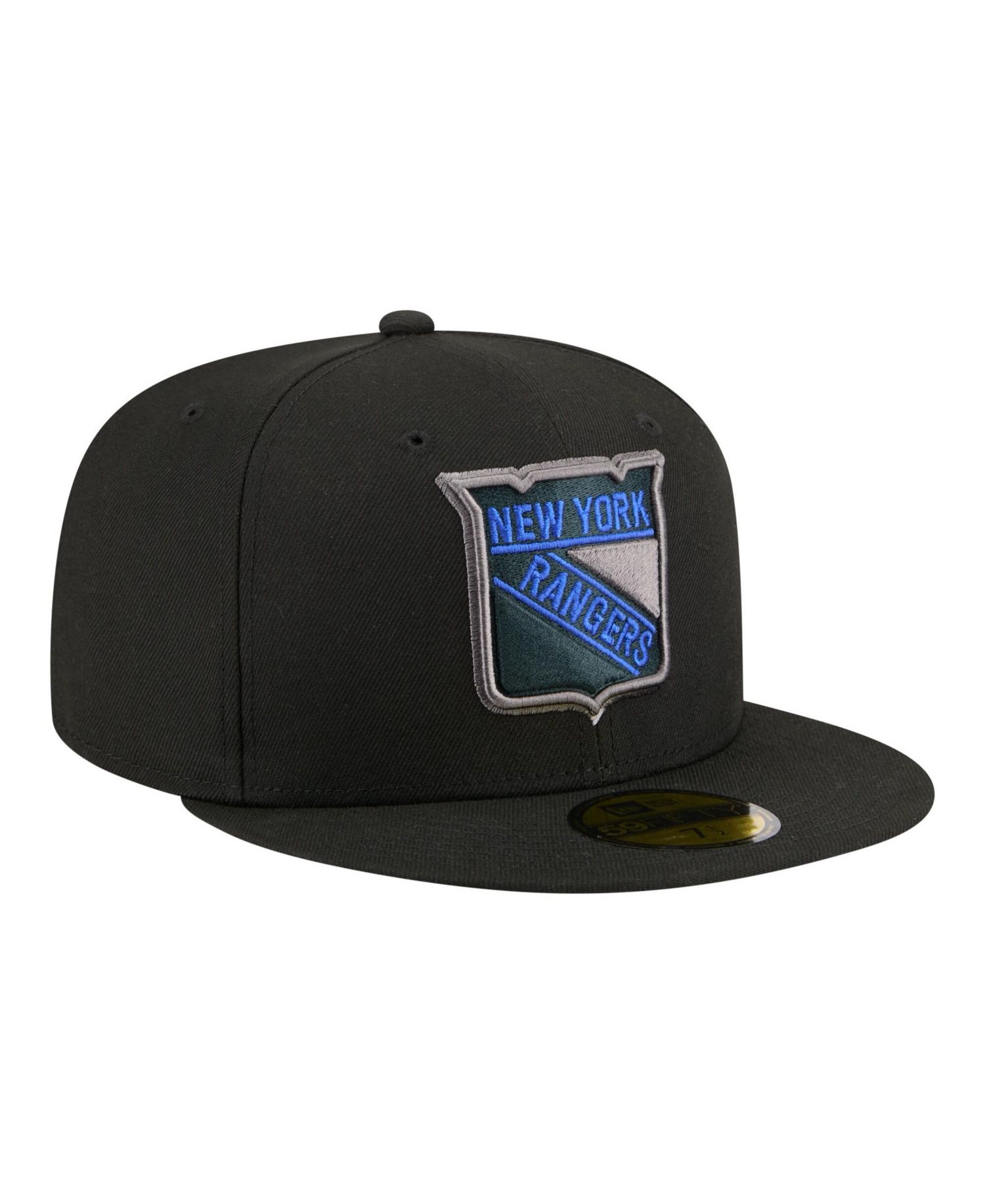 Men's Black New York Rangers Color Pop 59FIFTY Fitted Hat
