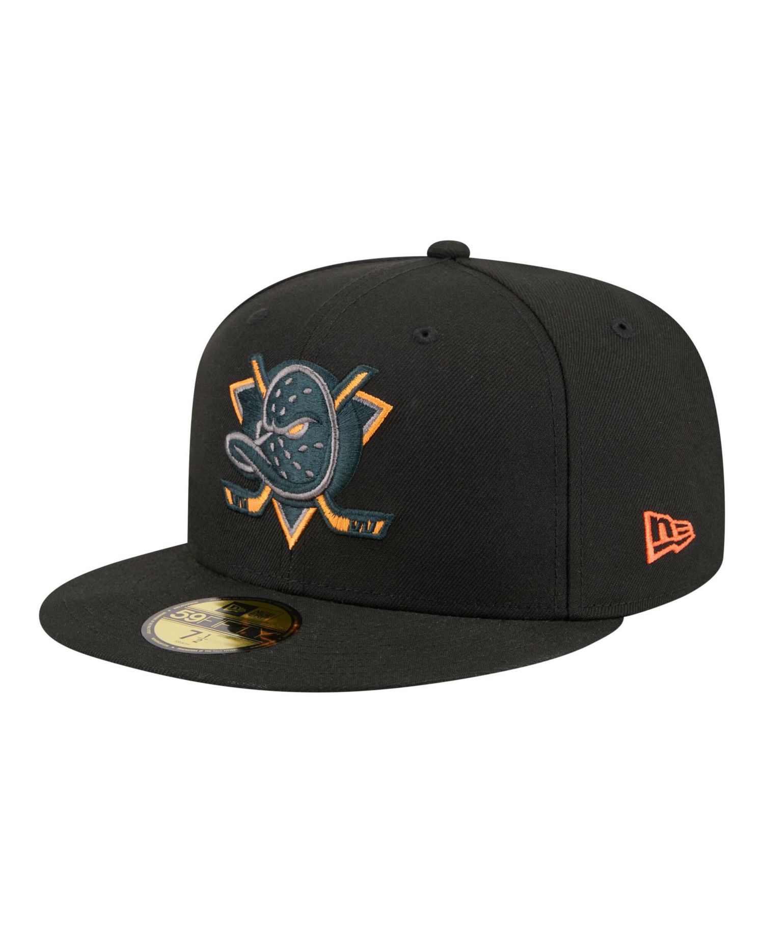 Men's Black Anaheim Ducks Color Pop 59FIFTY Fitted Hat