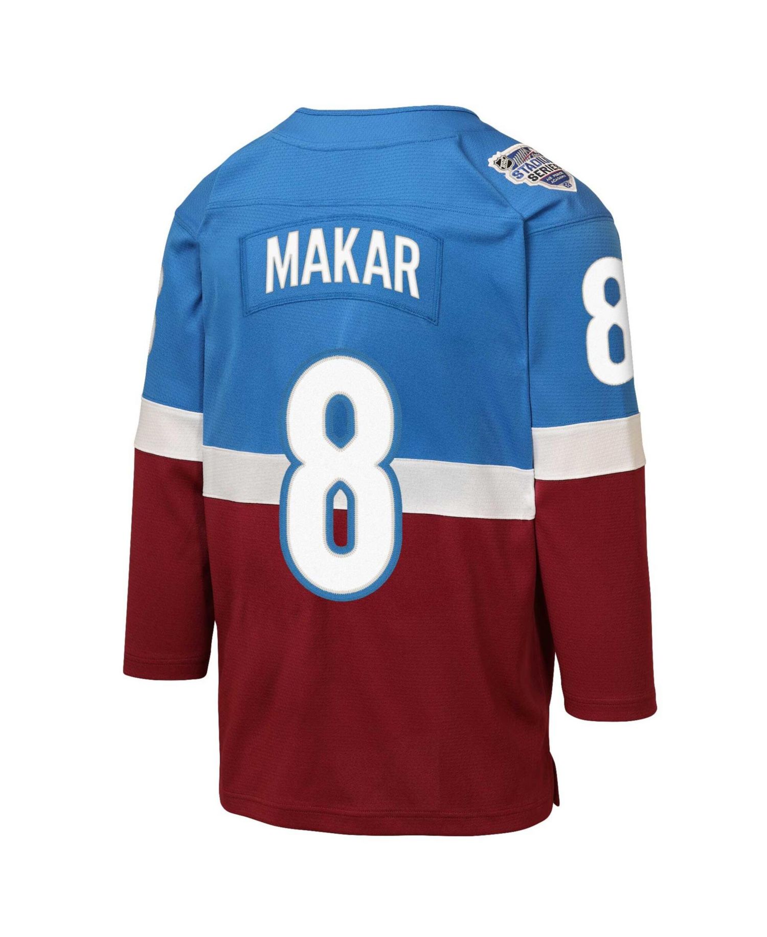 Big Boys and Girls Cale Makar Blue/Burgundy Colorado Avalanche 2020 Stadium Series Power Play Jersey