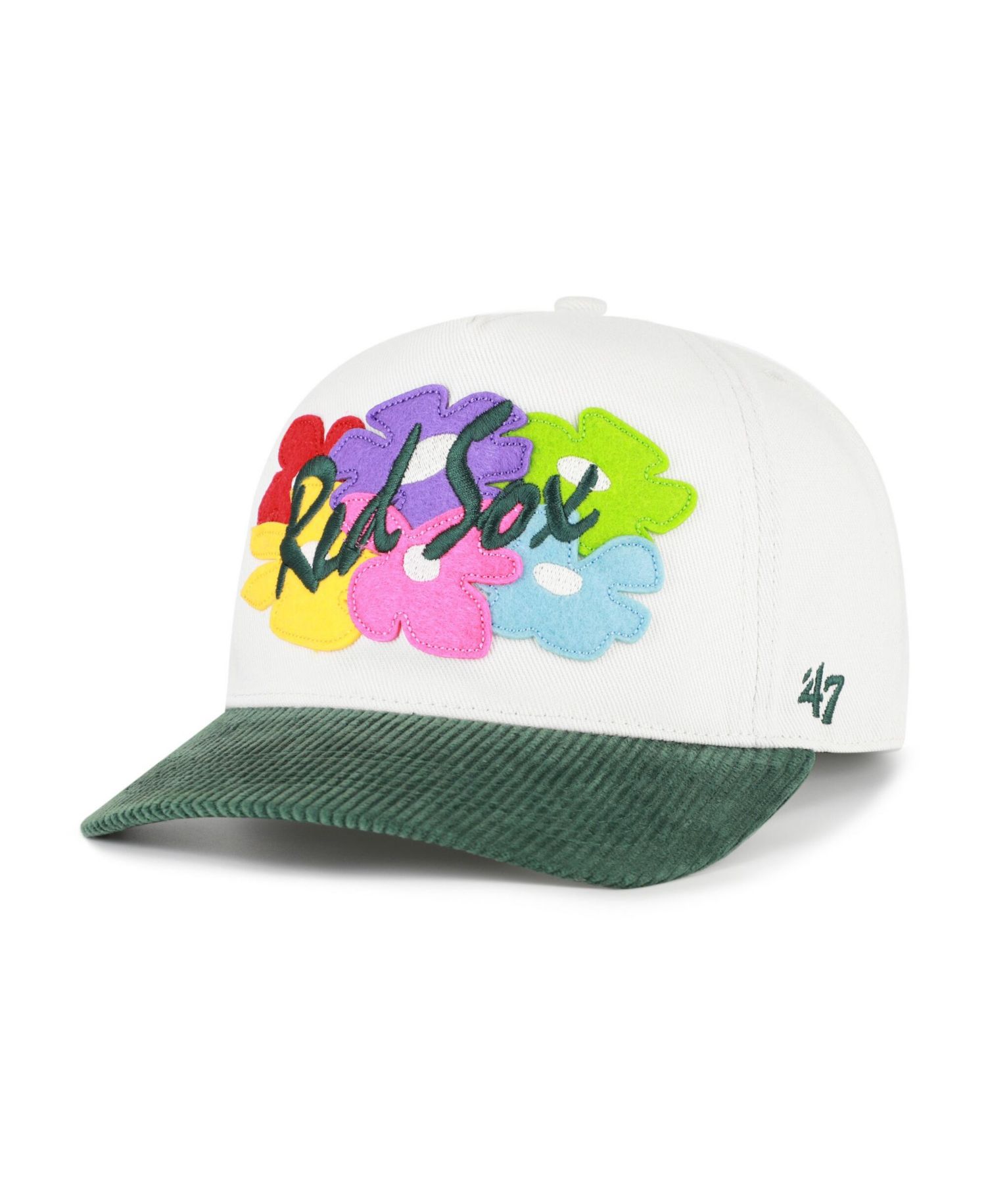 Men's White/Green Boston Red Sox Flora Gallery Hitch Adjustable Hat