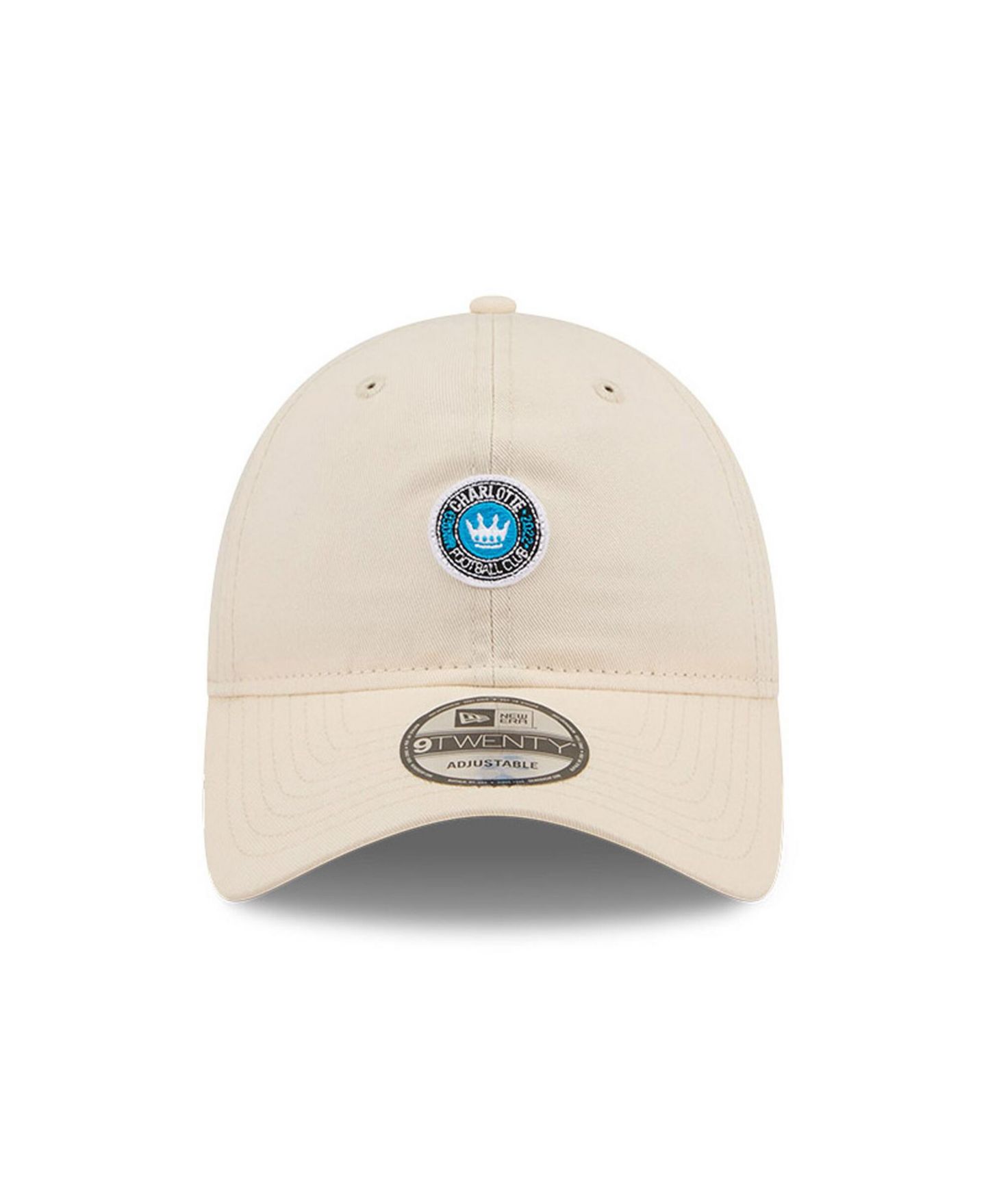 Мужская кепка New Era Beige Charlotte FC Micro Team Logo 9TWENTY Adjustable Hat — фото 5