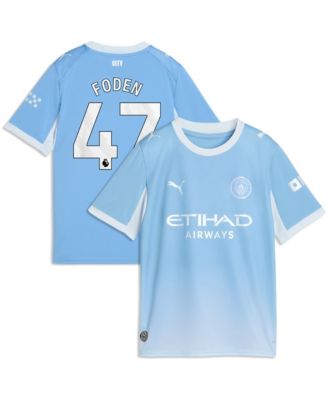 Big Boys and Girls Phil Foden Light Blue Manchester City 2026/27 Home Replica Jersey