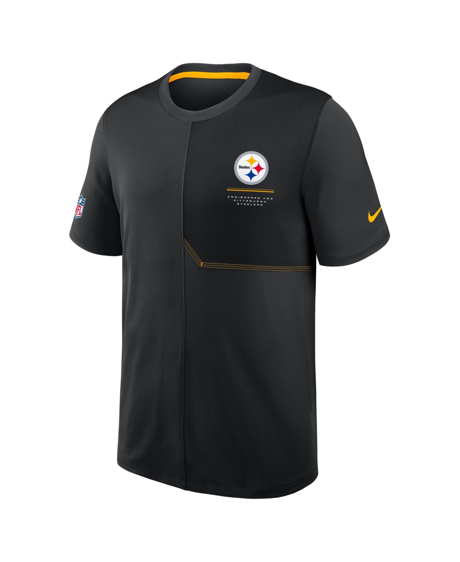 Men's Black Pittsburgh Steelers Sideline UV Dri-FIT Coaches Shirt