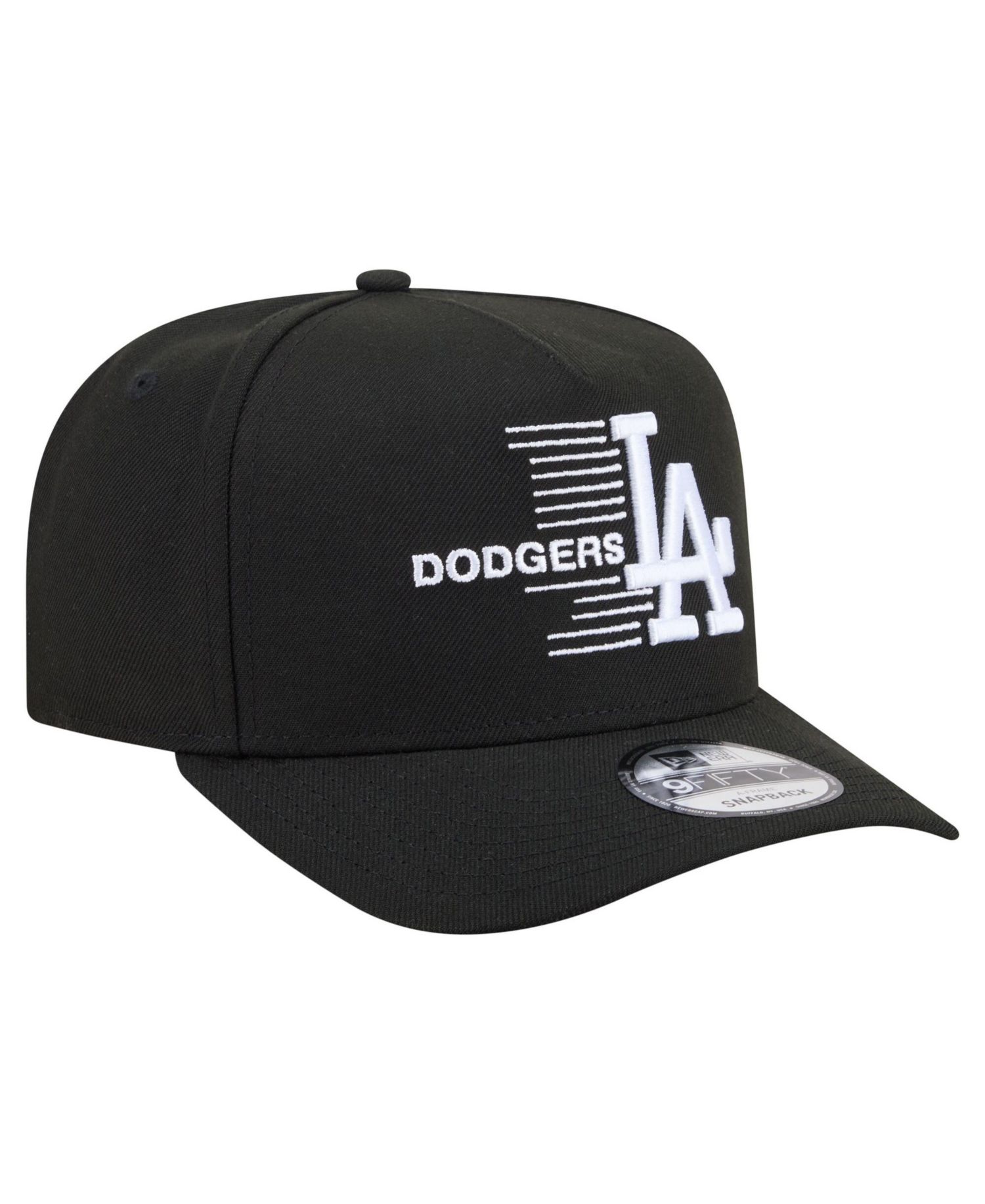 Men's Black Los Angeles Dodgers Motion A-Frame 9FIFTY Snapback Hat