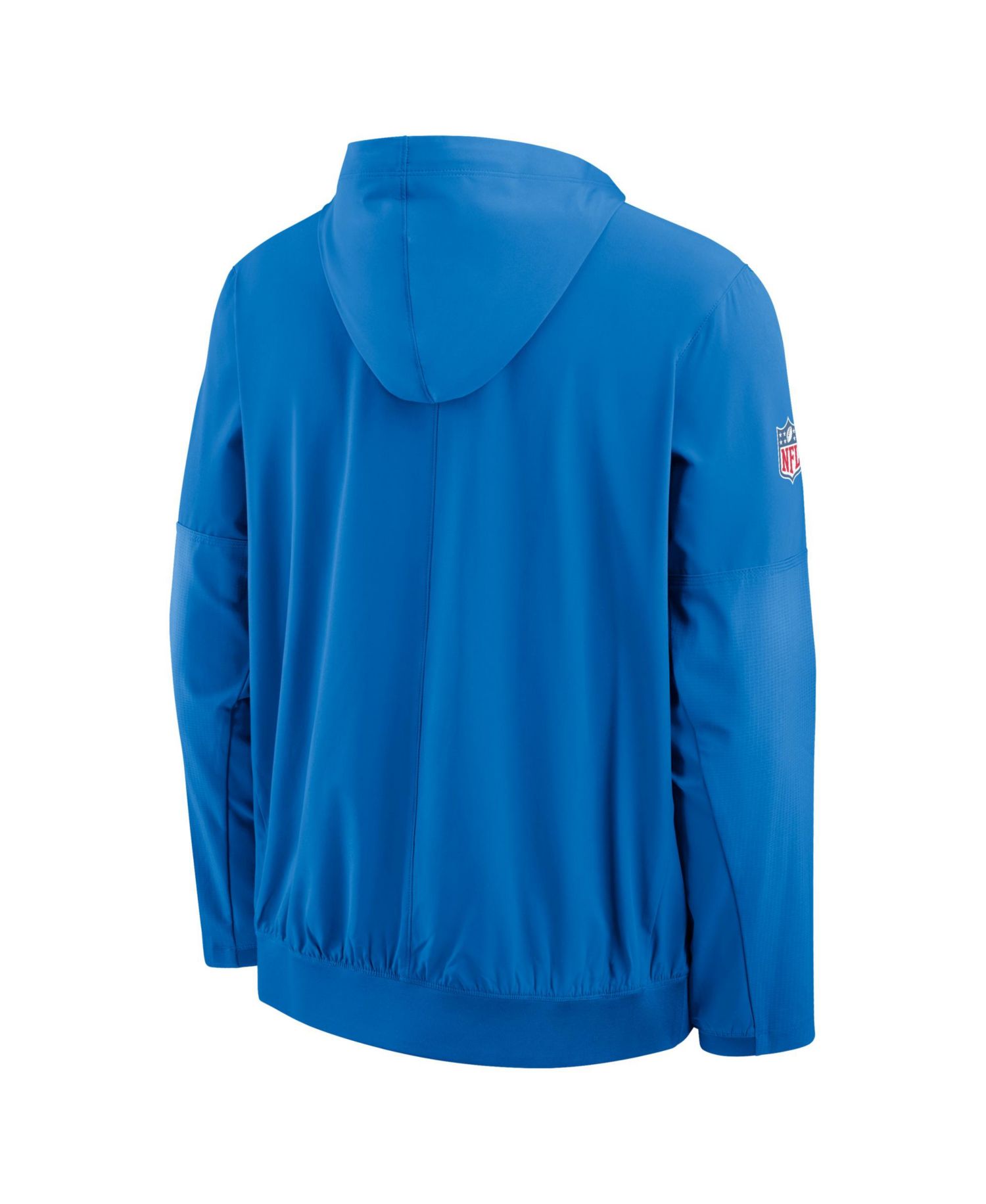Men's Blue Detroit Lions Alt Anorak Half-Zip Hooded Jacket