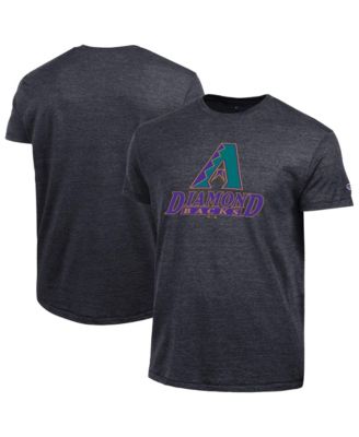 Men's Black Arizona Diamondbacks Cooperstown Logo Tri-Blend T-Shirt