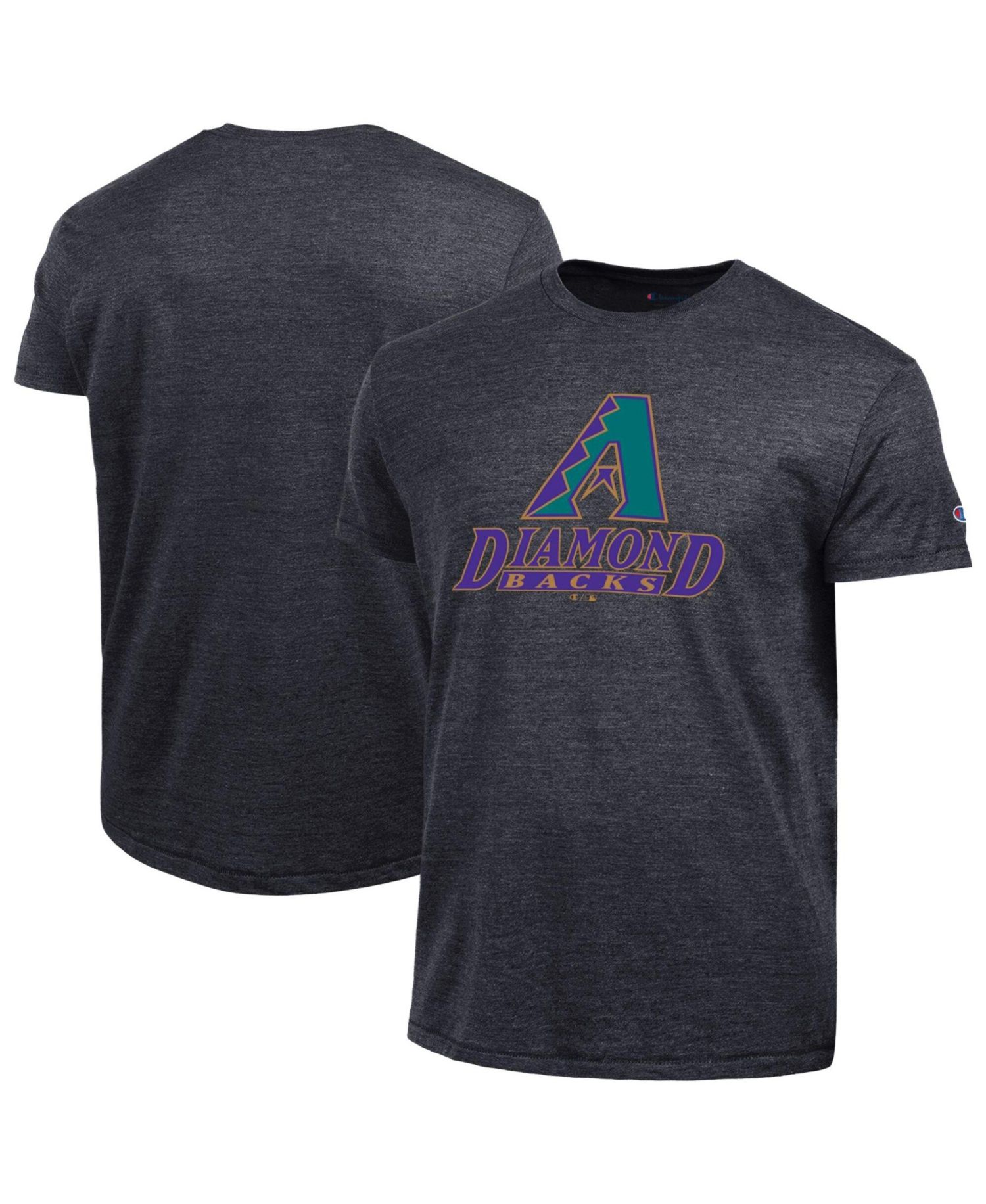 Men's Black Arizona Diamondbacks Cooperstown Logo Tri-Blend T-Shirt