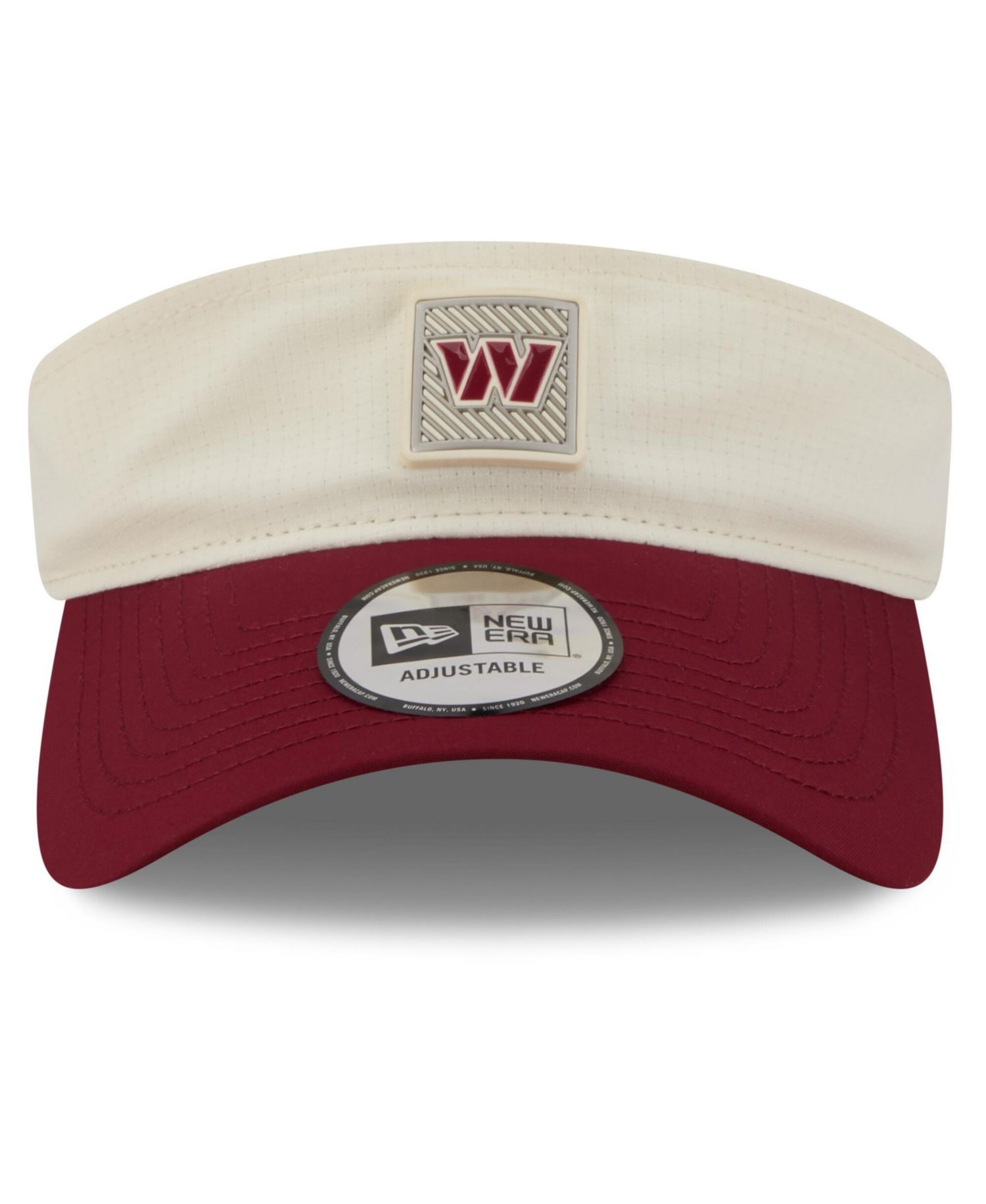 Men's Cream/Burgundy Washington Commanders 2026 NFL Training Camp Adjustable Visor Hat