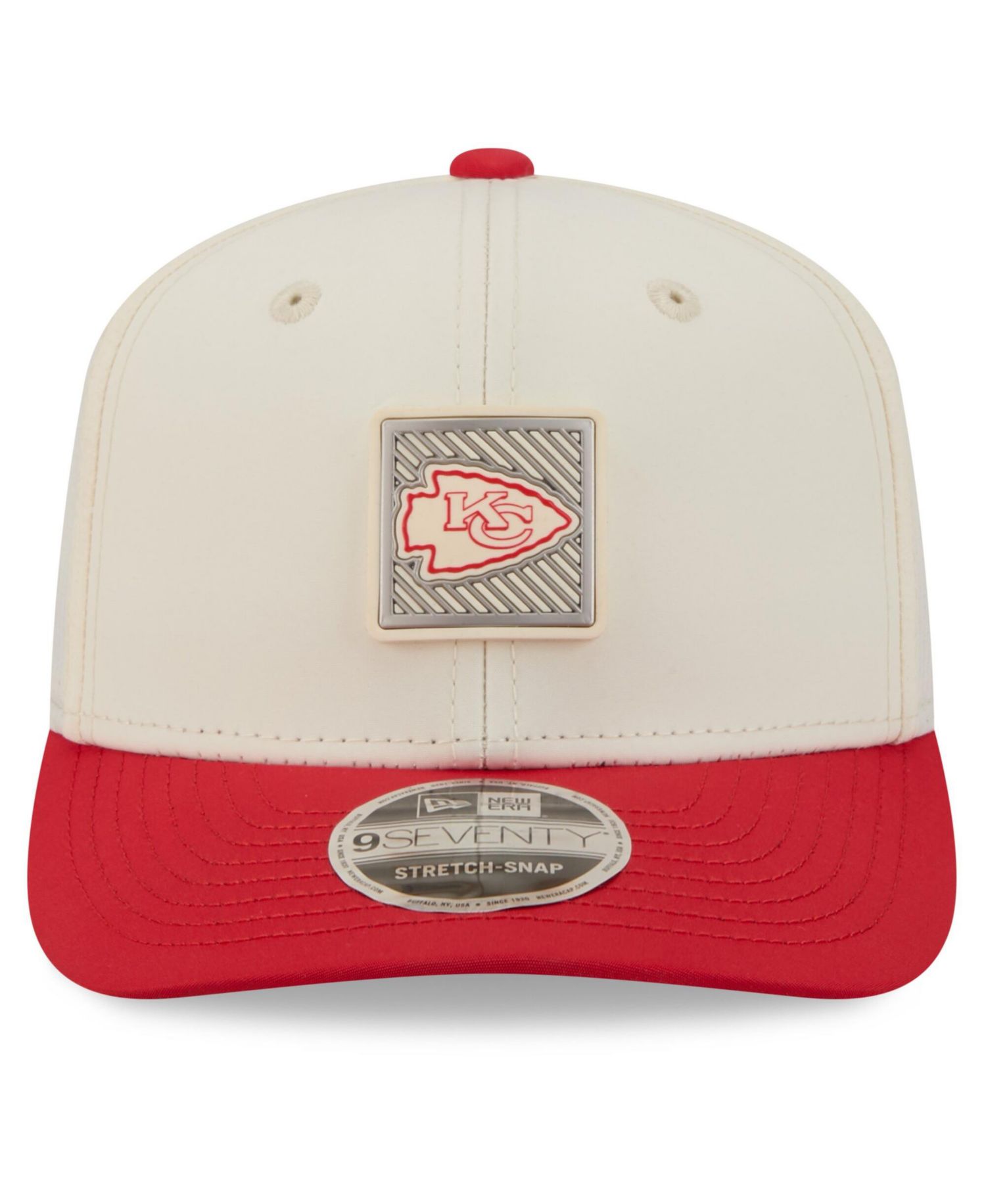 Men's Cream/Red Kansas City Chiefs 2026 NFL Training Camp 9SEVENTY Adjustable Hat