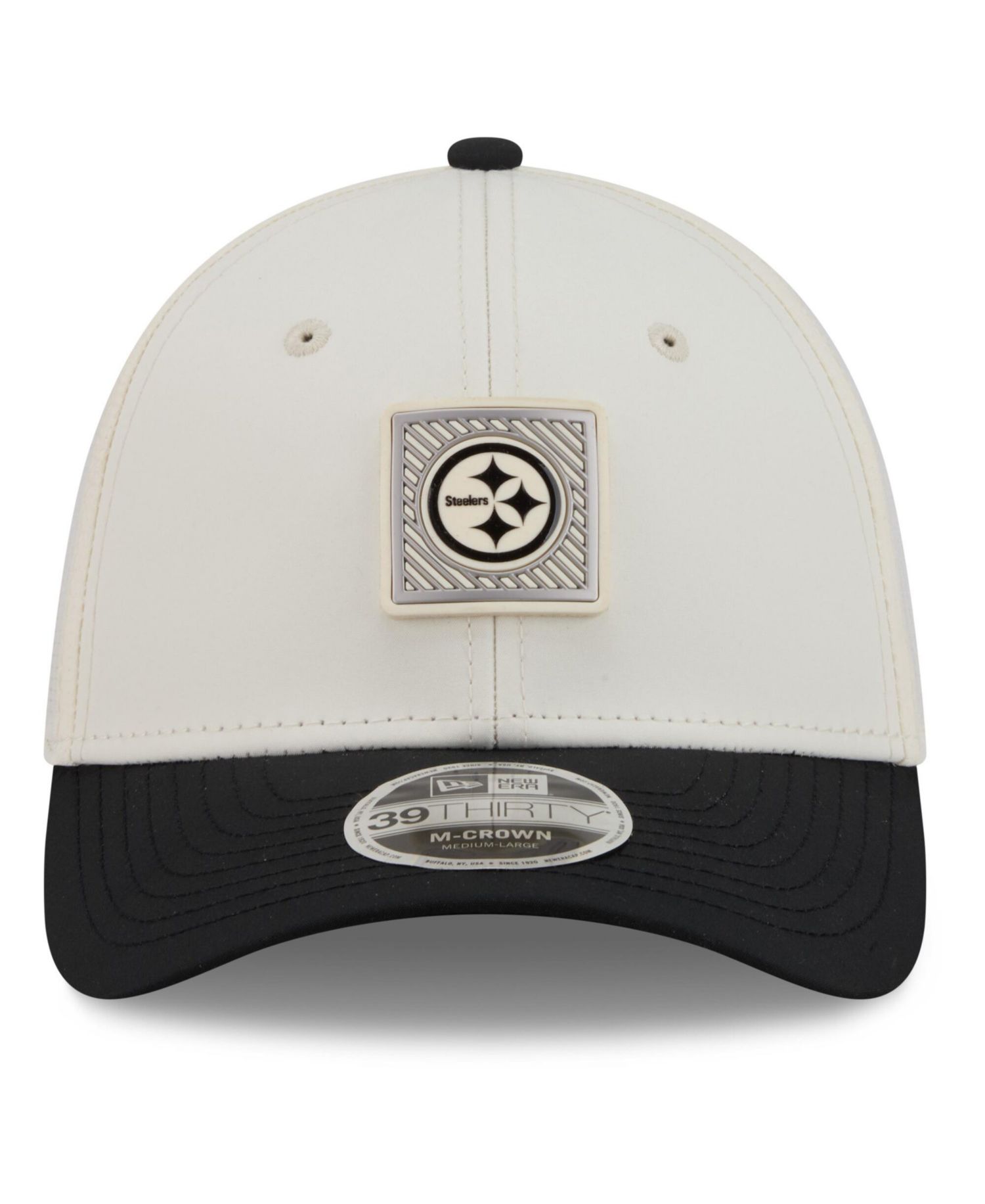 Men's Cream/Black Pittsburgh Steelers 2026 NFL Training Camp 39THIRTY Flex Hat