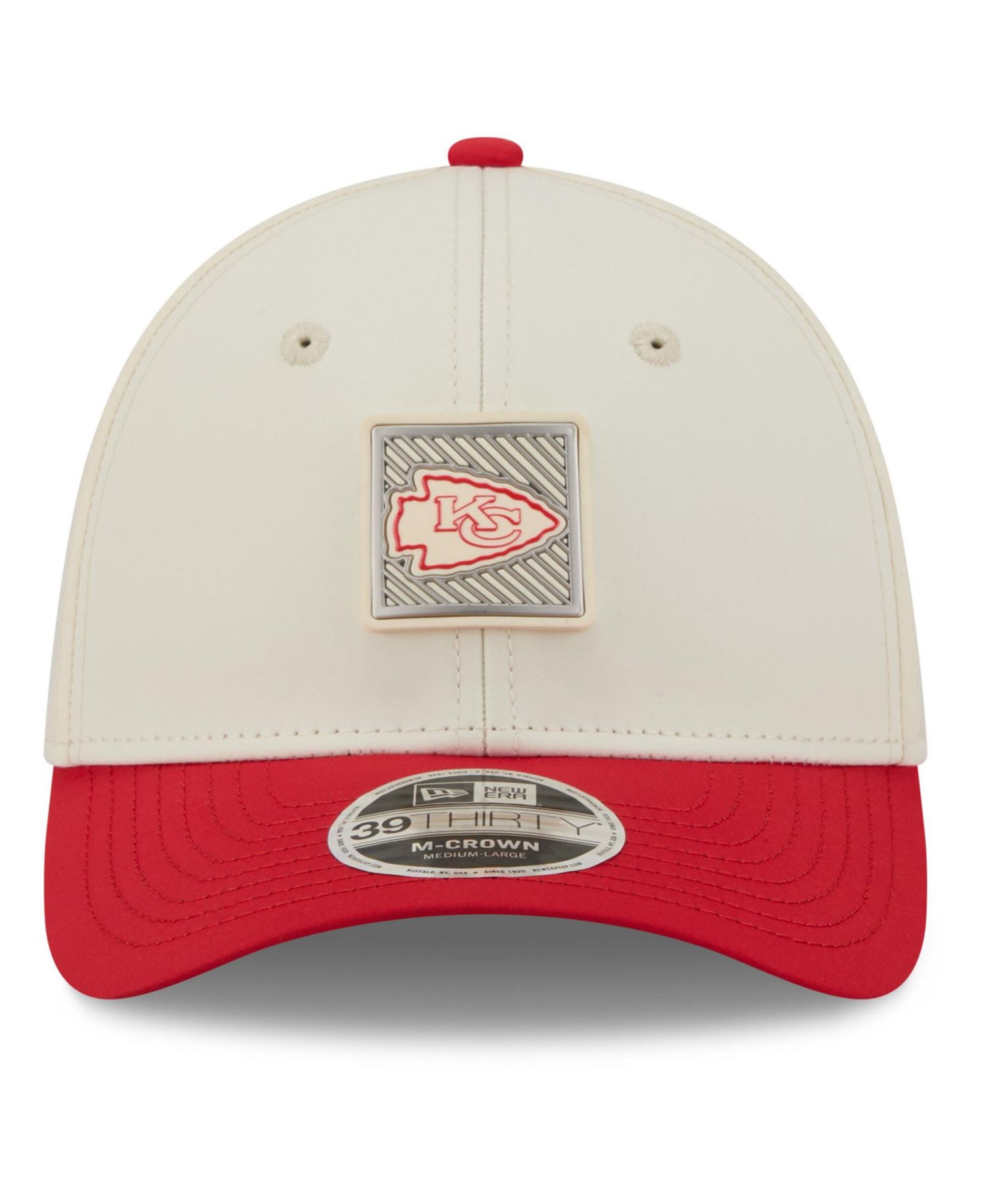Men's Cream/Red Kansas City Chiefs 2026 NFL Training Camp 39THIRTY Flex Hat