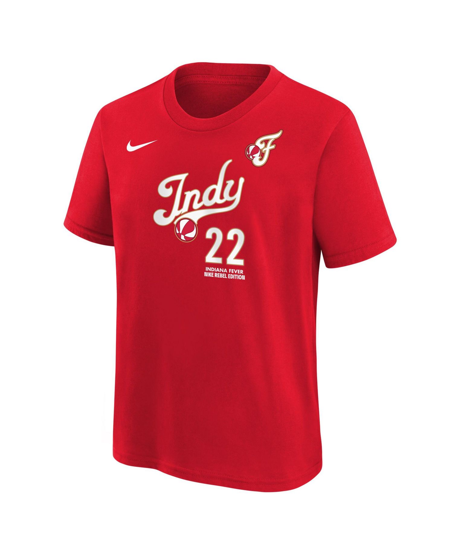 Big Boys and Girls Caitlin Clark Red Indiana Fever Rebel Edition Name & Number T-Shirt