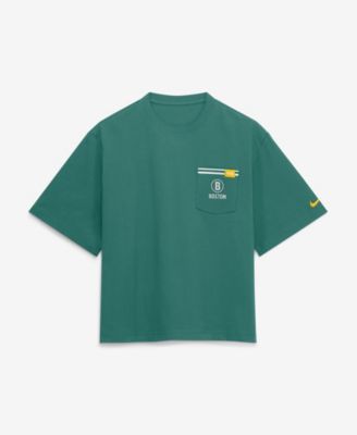 Women's Green Boston Red Sox City Connect Pocket Boxy T-Shirt