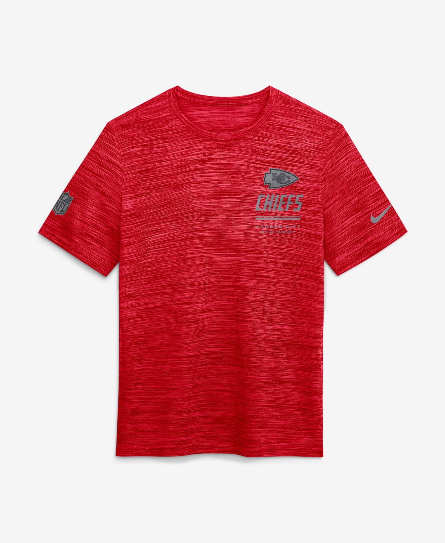Men's Red Kansas City Chiefs Sideline Double Covered Dri-FIT Velocity T-Shirt