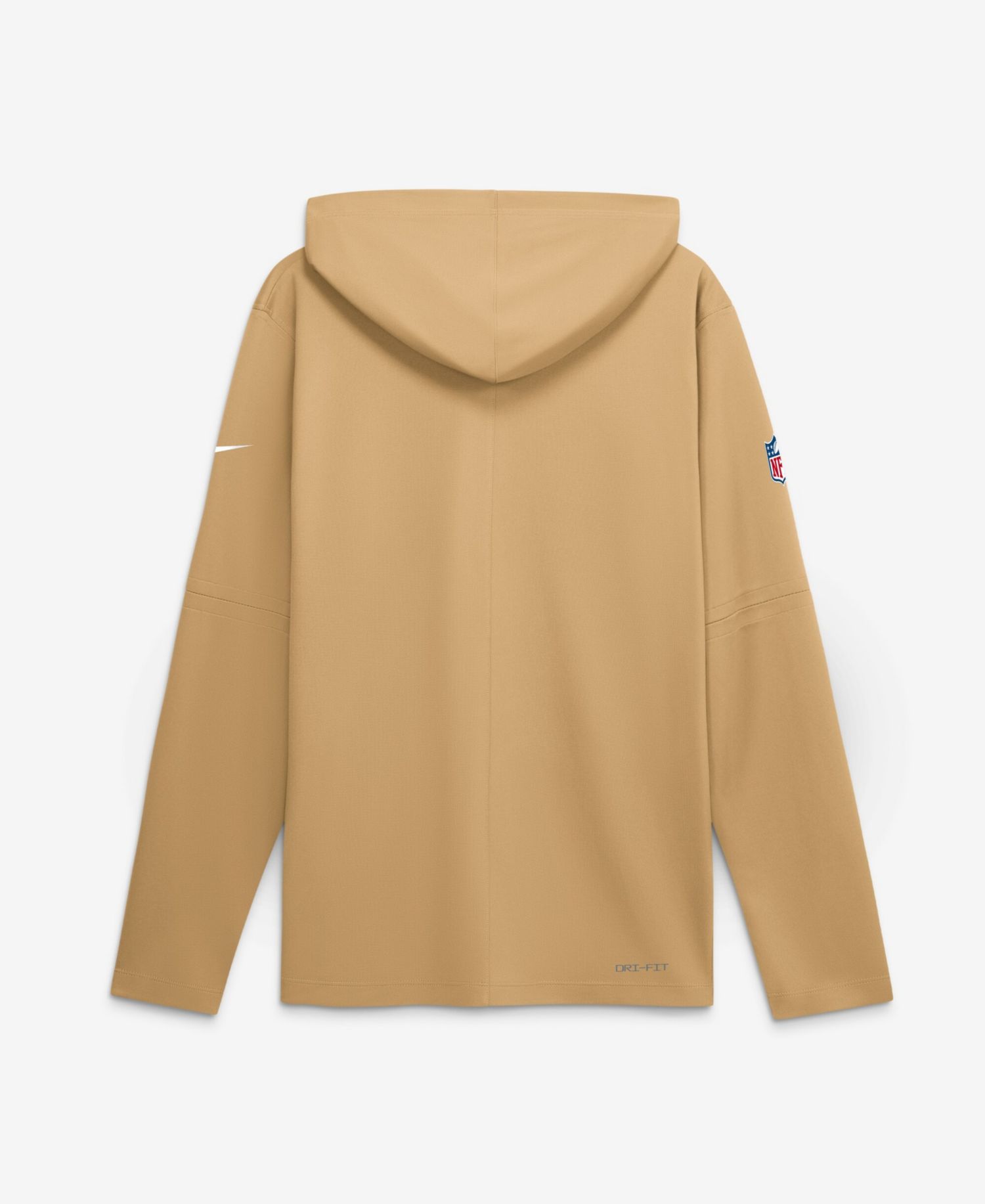Men's Gold San Francisco 49ers Sideline Lightweight Long Sleeve Hooded Dri-FIT T-Shirt