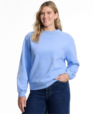 Women's Long Sleeve Serious Sweats Mock Neck Sweatshirt