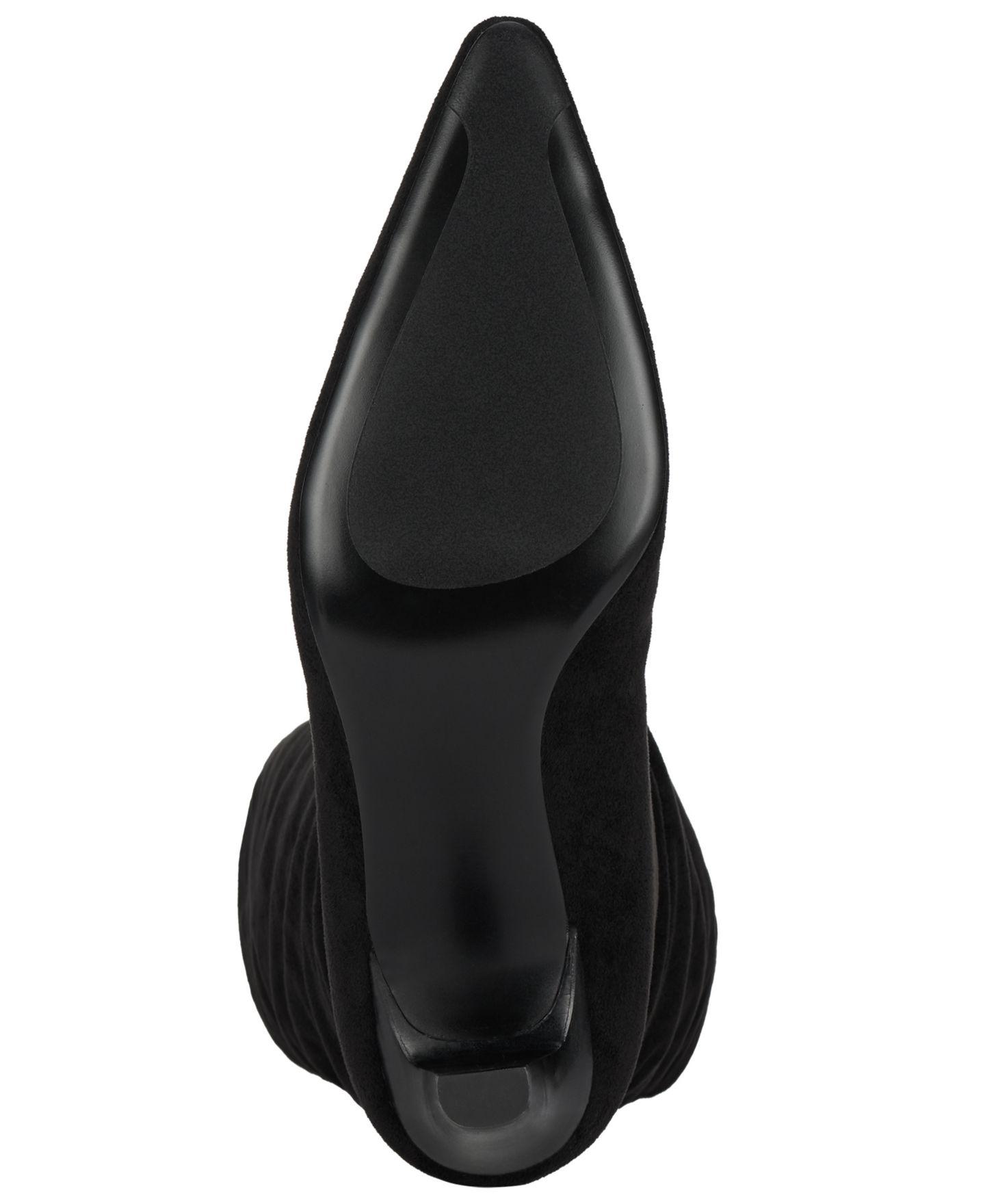 Женские ботинки Jeffrey Campbell Trixxie Kitten Heel Stovepipe Knee High, цвет: Чёрный замшевый — фото 5